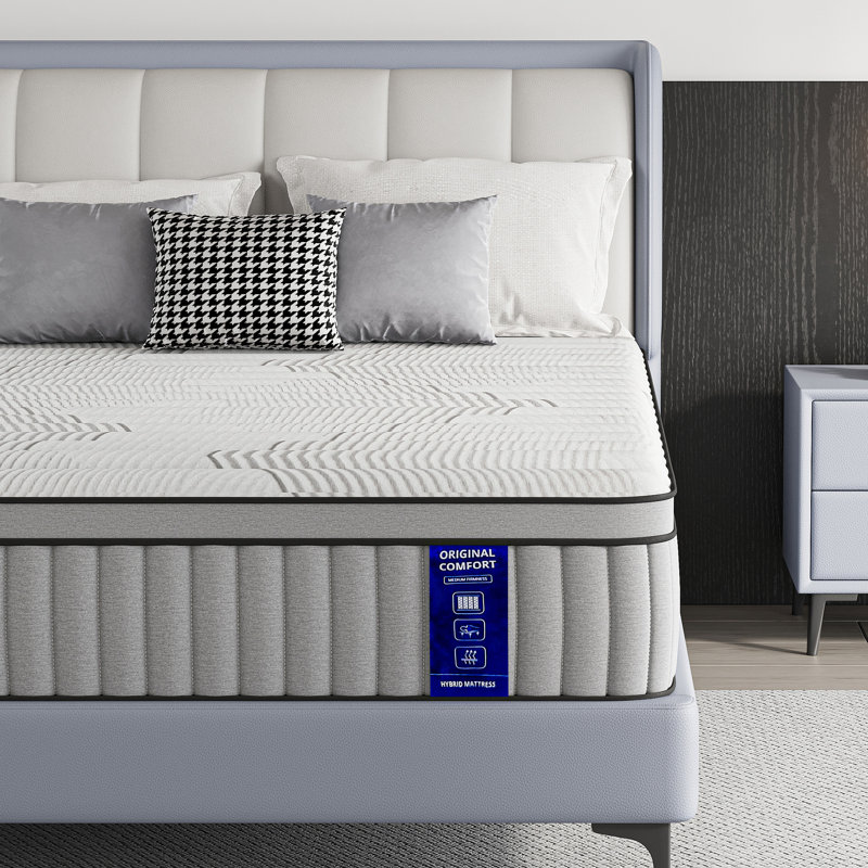 EGOHOME 12" Medium Hybrid Mattress, Twin XL