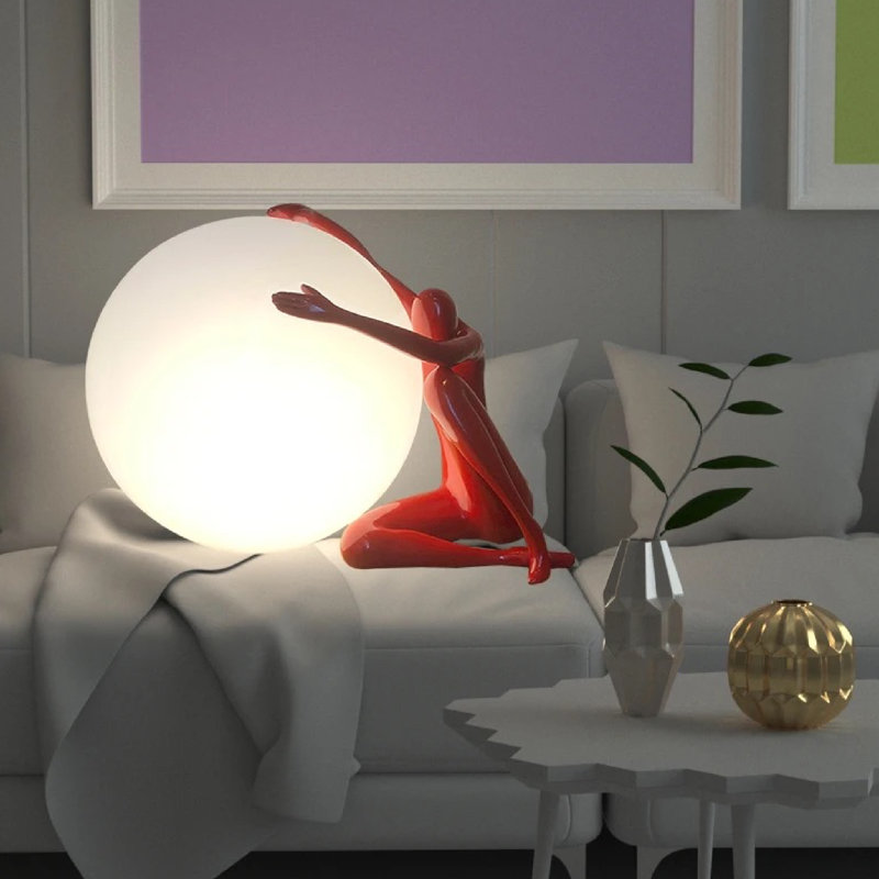 Lampe de table 14 po Novella, Rouge