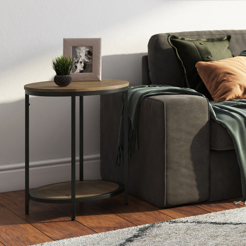 Table d'appoint ronde - gris chaud