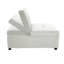 Chaise de lit moderne à 1 place en tissu doux et coulissant sans accoudoirs blanc