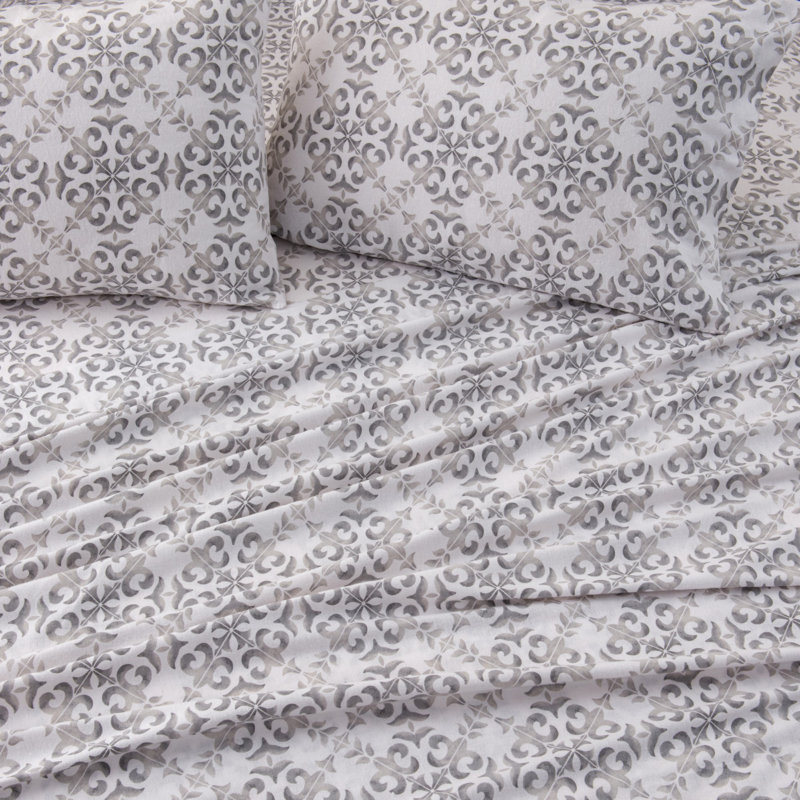 Queen Blush Pink Cotton Flannel Sheet Set