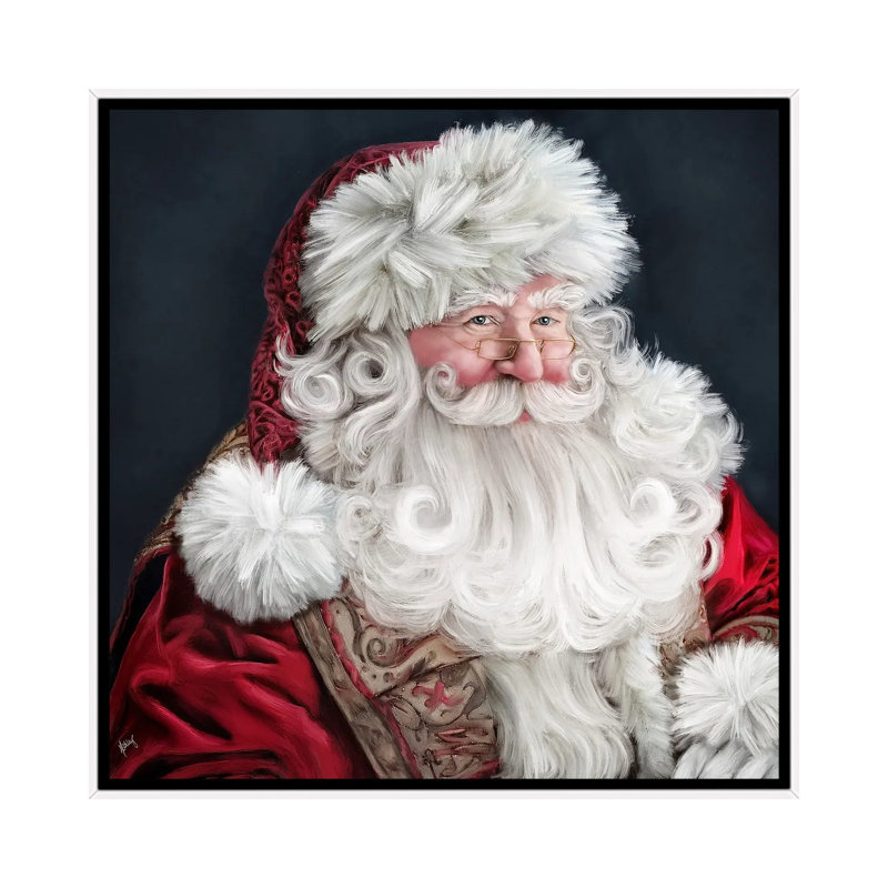 Saint-Nicolas, reproduction d'art sur toile encadrée, H 18 po x l 18 po, Floater Framed without Mat, Blanc