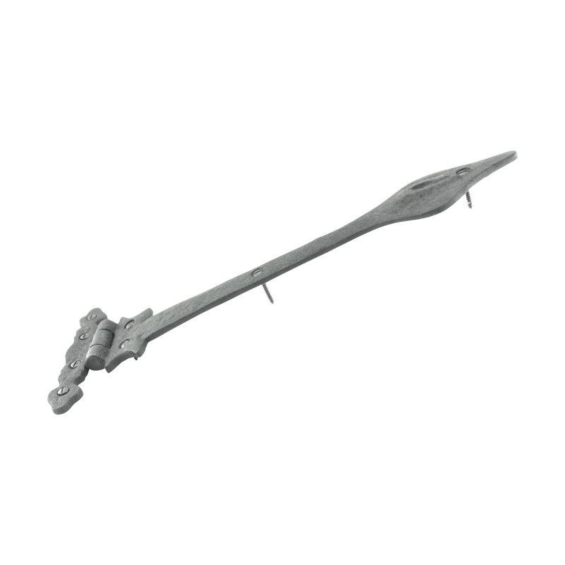 Black Wrought Iron Spear Tip Strap Hinges Pack of 4