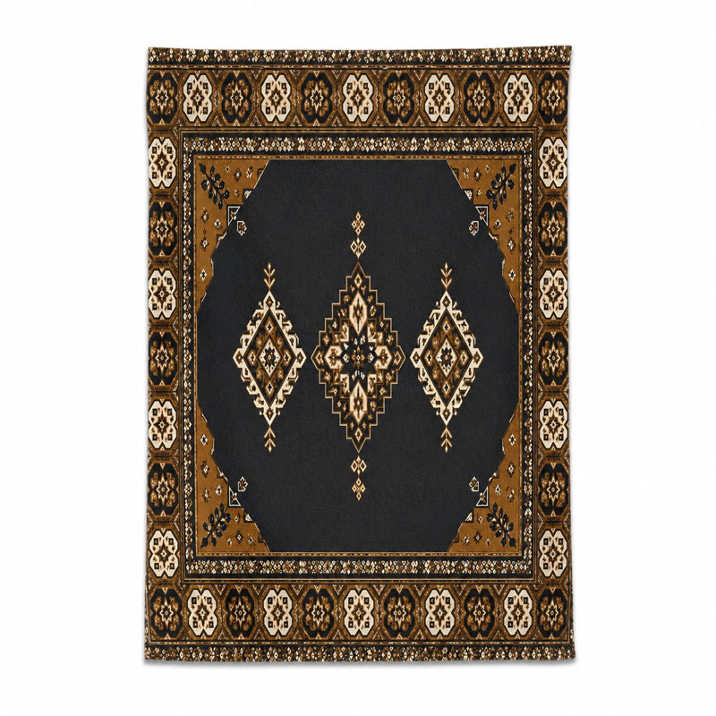 1 pièce de serviette de plage Boho rétro, avec des motifs géométriques complexes en brun, crème et gris avec une bordure détaillée. Grande microfibre, parfaite pour le pique-nique, les voyages, le camping et le unisexe.