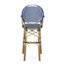 Ensemble de 2 sièges d'extérieur français, bleu marine et aluminium, siège de 29,5 po, structure rouille, ensemble de sièges à 2 motifs, bleu, 29,5 po