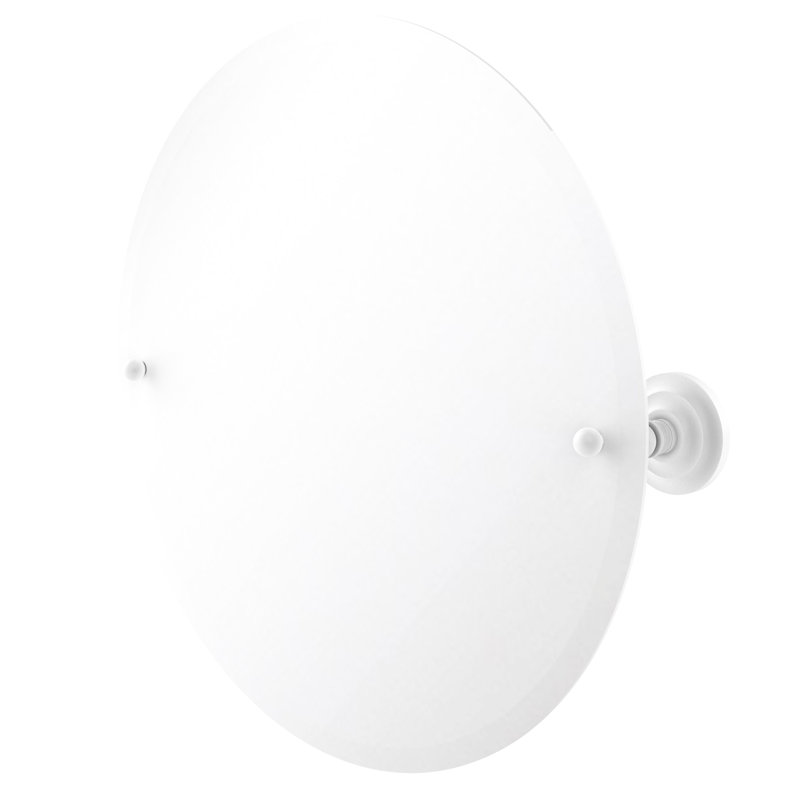 Miroir rond 22 po Gober, Blanc mat