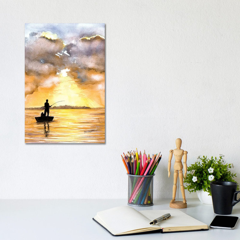 Fisherman's Paradise by Christine Reichow - Wrapped Canvas Painting, 20.32 cm H x 30.48 cm W