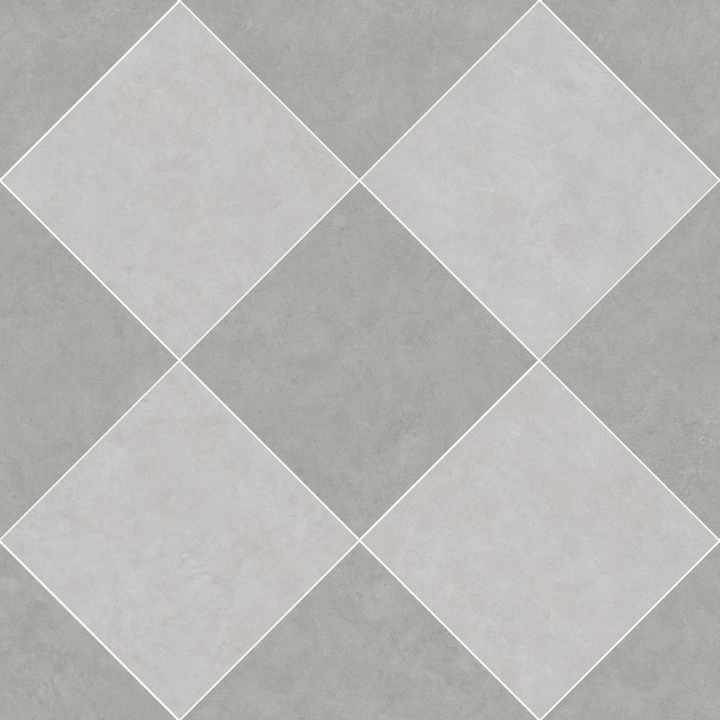 Lithos 12X12 Checkerboard Cemento And Sage, Cemento/Sage