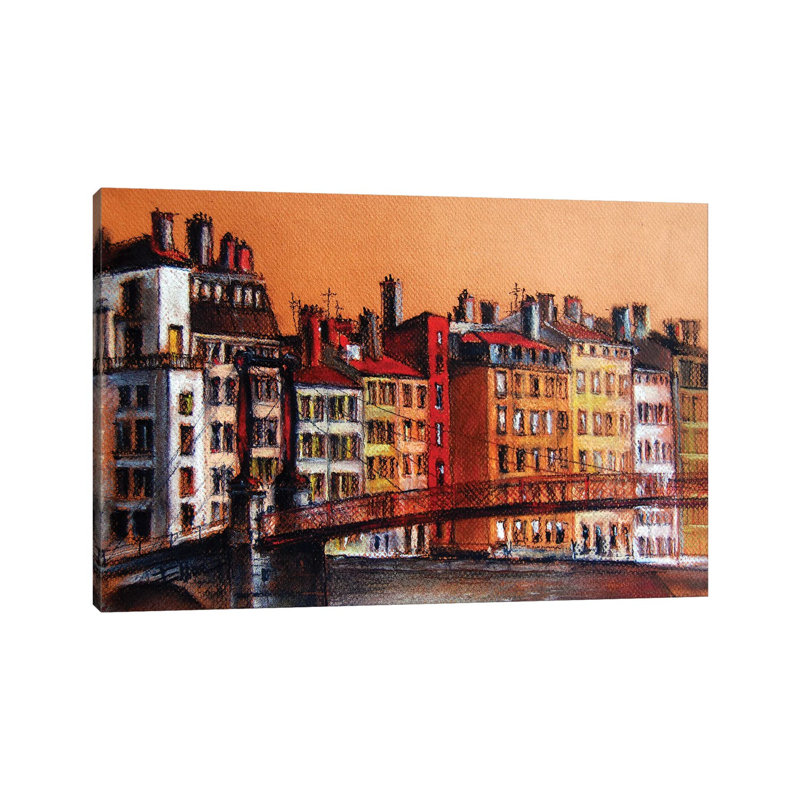 Colors Of Lyon I by Mona Edulesco - Wrapped Canvas Gallery-Wrapped Canvas Giclée, 20.32 cm H x 30.48 cm W