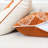 Burnt Orange Damask Embroidered Throw Pillow