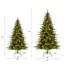 Pre-lit Green Artificial Christmas Tree with Warm White Lights and Metal Stand-58933071