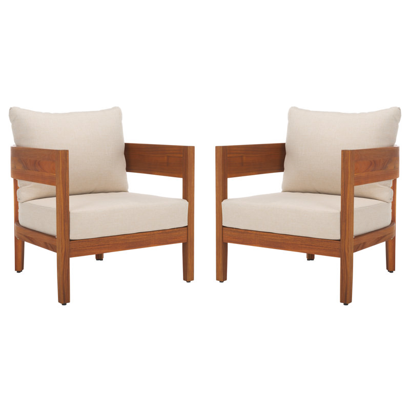 Kaiiden Patio Chair Set Of 2, Natural/Tuape