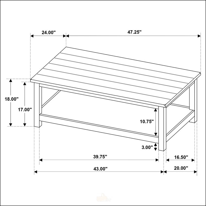 Ensemble de table basse et de table de bout 2 pièces Castleton Java patiné, parfait pour ajouter charme et fonctionnalité à tout salon.