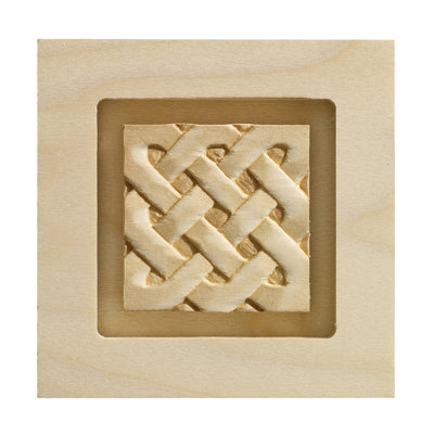 3.25'' H x 3.25'' W x 0.82'' D Wood Rosette Applique