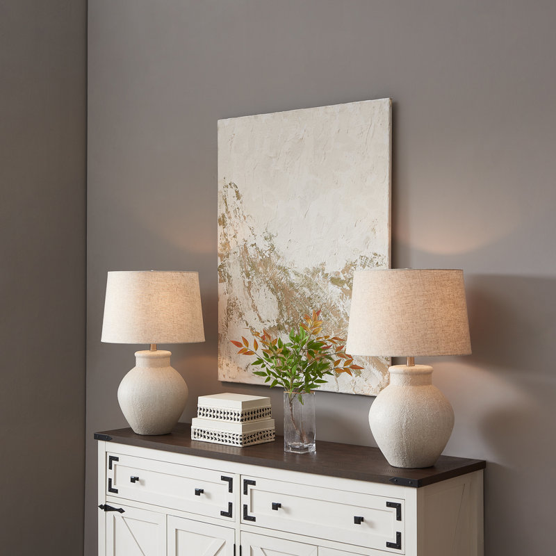 Avgust 24.25" Ceramic Table Lamp Set