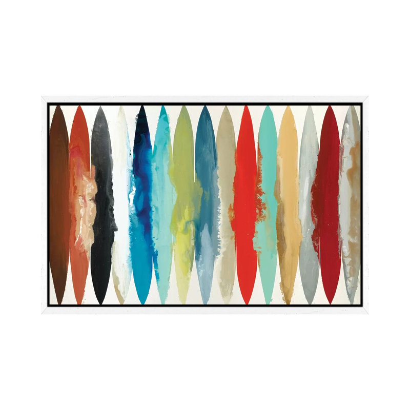 Flowing Motion I by Domonique Brown - Painting on Canvas, White Framed, 152.5 cm H x 101.5 cm W
