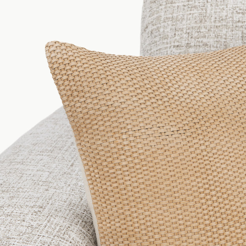 Bassinet Square Indoor/Outdoor Pillow Cover & Insert, Tan