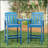 Tall Adirondack Chairs Set Of 2, HDPE Bar Stools With Connecting Tray For All-Weather Outdoor Use-1287122190