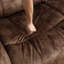 Canapé-lit inclinable en microfibre de 33,8 po avec accoudoirs coussinés Natane-120234878