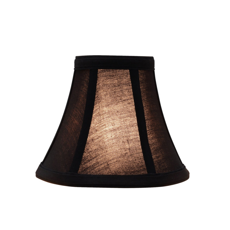 Set of 6 Black Cotton Bell Lamp Shades