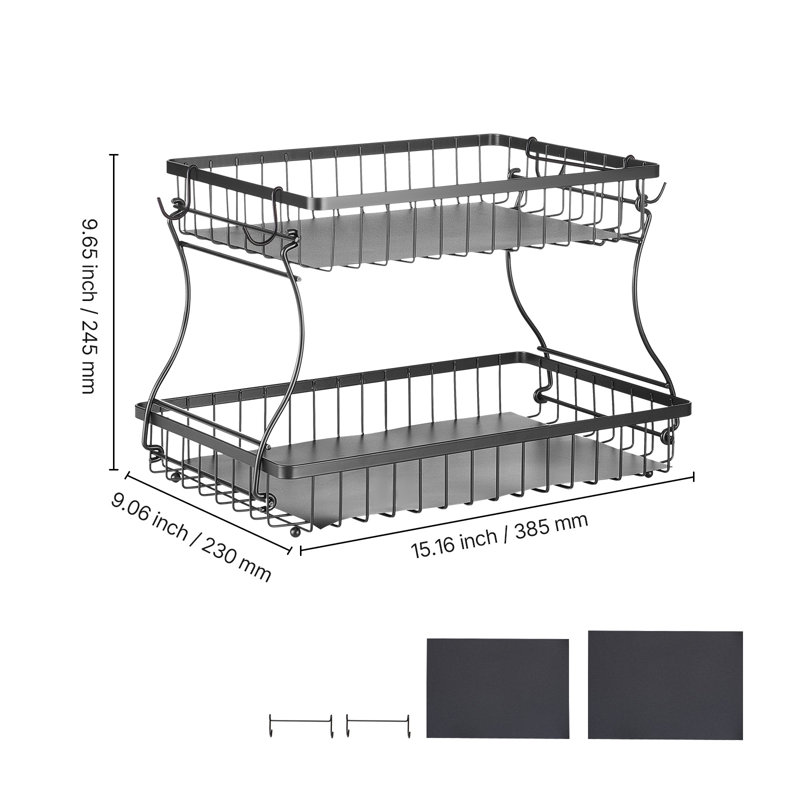 Support à 2 niveaux pour panier de fruits