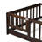 Twin Size  Solid Wood Floor Bed for Toddler Bed Transition With Fence And Door Included-670154458