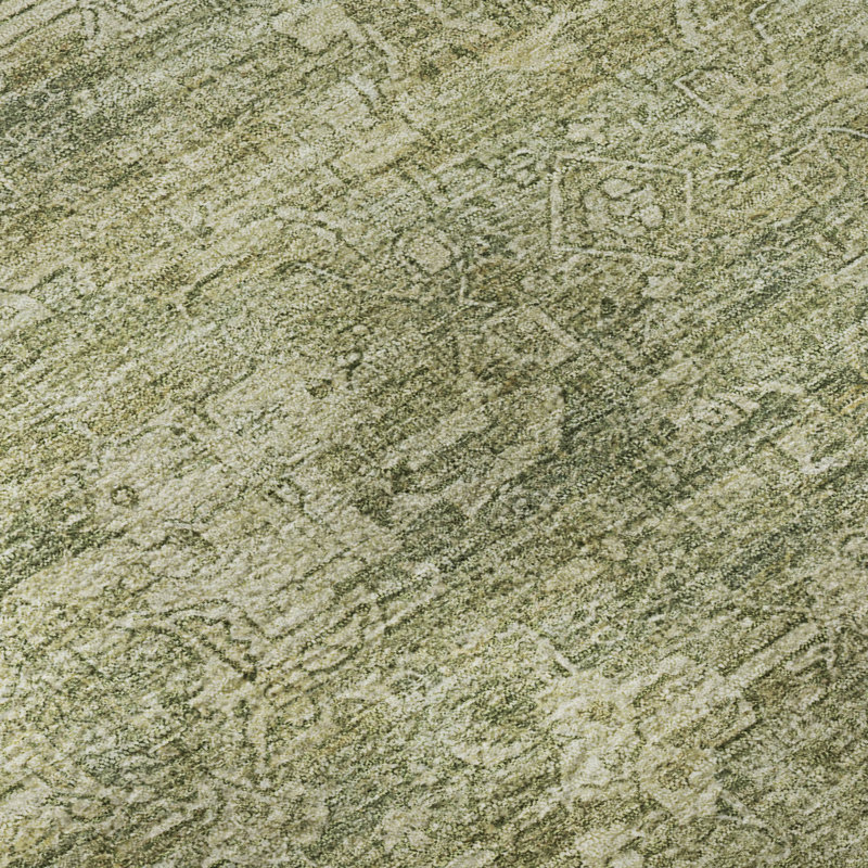 Premium Machine Washable Mayfield AMF2324 Ikat Rug, Sage, 5' x 7'6"