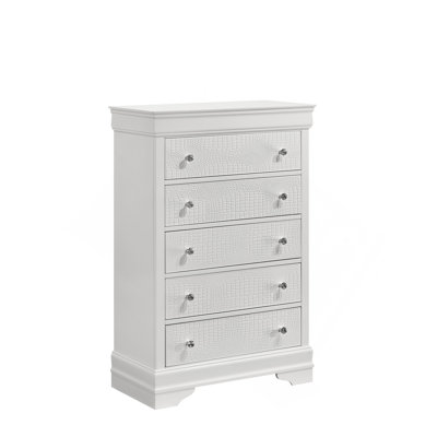 Commode en bois 5 tiroirs exquise pour un rangement et une organisation élégants