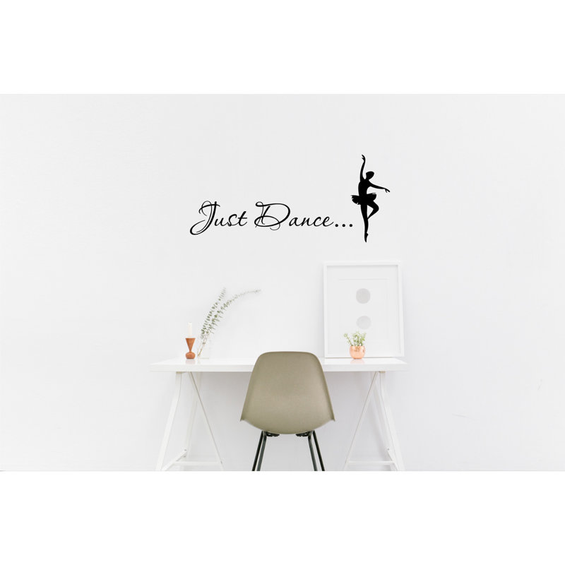 Just Dance Vinyl Wall Decal - Uplifting 'Just Dance' Quote - Inspirational Home Decor for Living Room, Bedroom, Dance Studio - High-Quality, Easy to Apply, Removable - Perfect for Positive Vibes