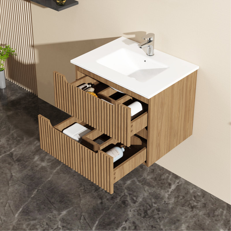 Single Wall-Mount Bathroom Vanity Base Only