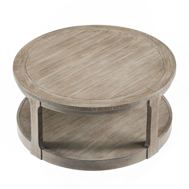 Grande table basse 40 po Mid-Century, Marron clair
