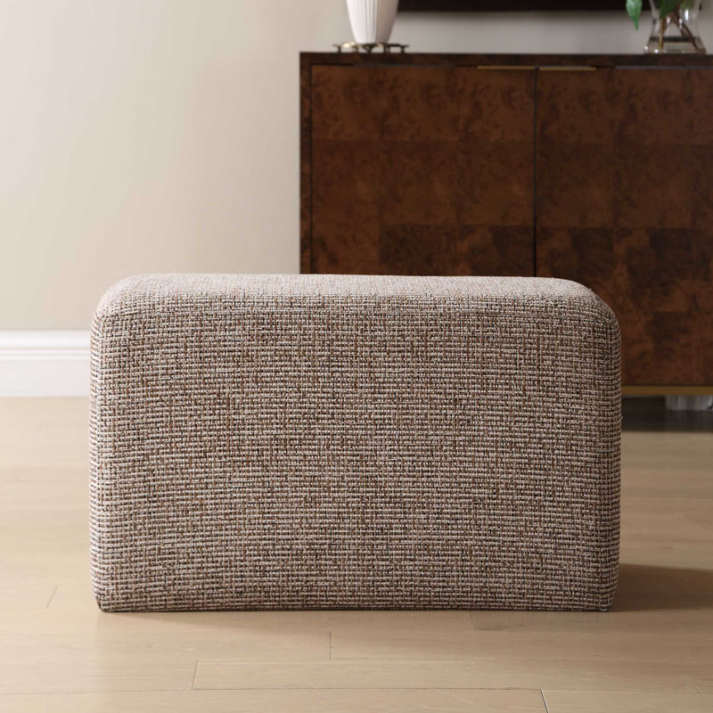 Uttermost Kelce Woven Checkered Ottoman