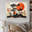 «Full Moon Japanese Mountain Retro Illustration» sur-98205617-136034791