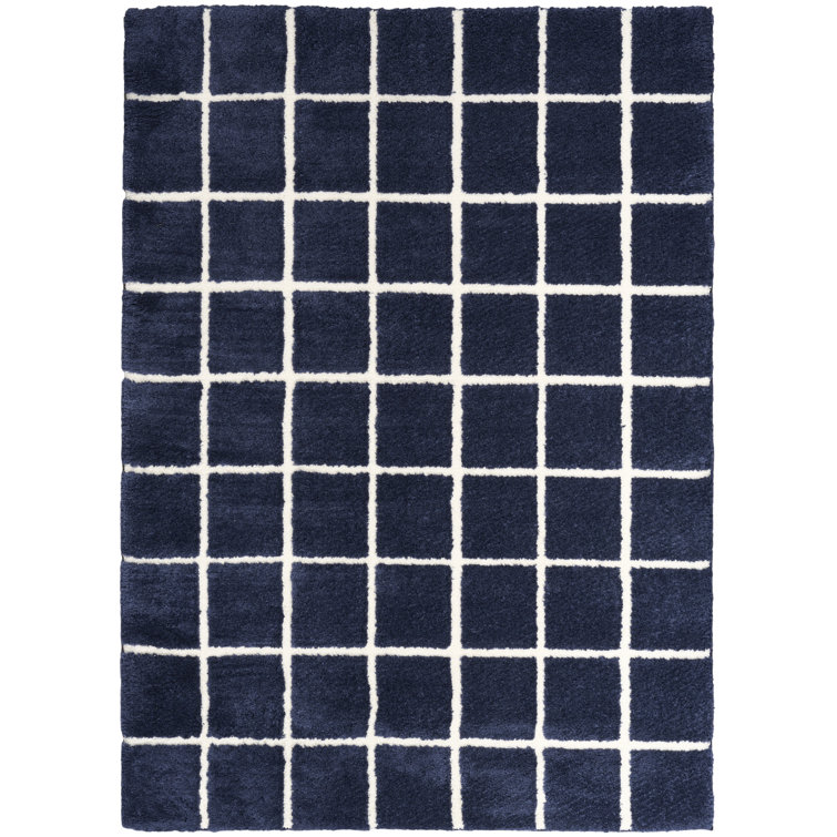 DKNY West End Ave Navy Ivory Modern Indoor Rug