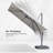 156'' x 120'' Rectangular Cantilever Umbrella with Base and Fade Resistance Recycled Fabric-97078236