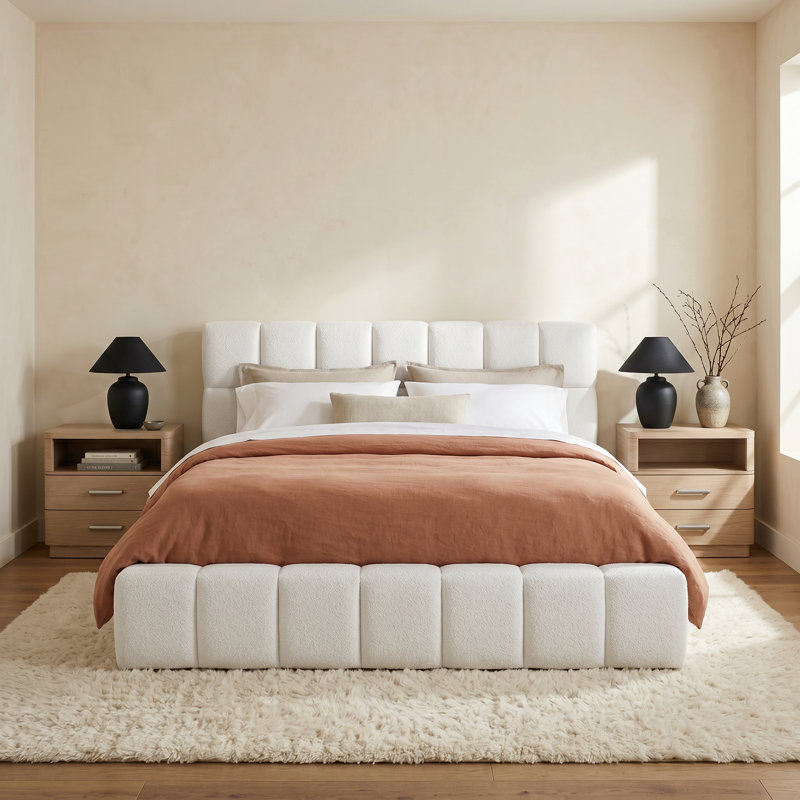 Nomad 3 Piece King Bedroom Set, 3 Pcs: Bed, 2 Nightstands, Queen