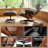 Mid Century Genuine Leather Recliner Lounge Chair With Ottoman Solid Wood Frame Accent Chair-1479540526