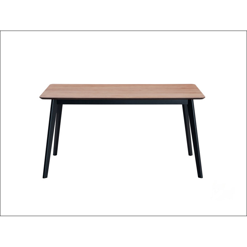 Walnut And Black Finish Dining Table