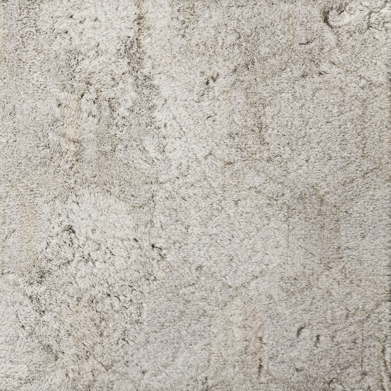 Tapis à poils longs de qualité supérieure lavable à la machine ADS97, Ivoire ivoire, 9 pi x 12 pi