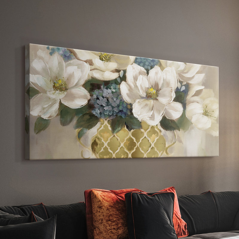 Southern Magnolia - Toile tendue avec châssis - Prêt à accrocher, H 24 po x l 48 po