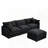 3-Seater Comfy Cloud Couches With Movable Ottoman-366881456