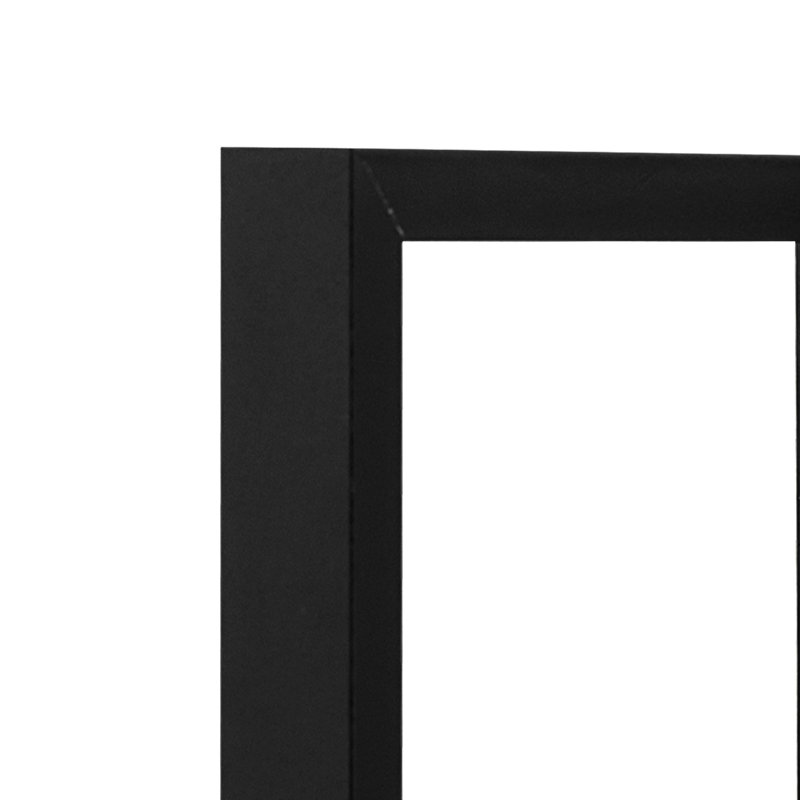 Cadre photo pliant noir en verre véritable, 4" x 6", 4" x 6"