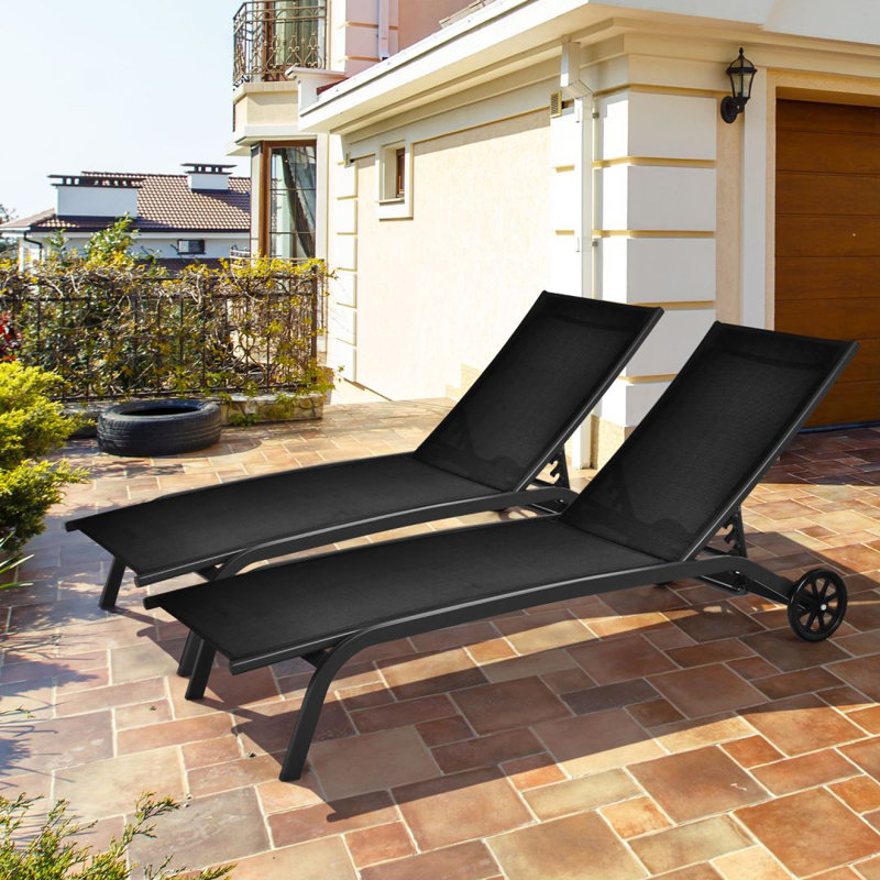 Lasonja Reclining Single Chaise, Black