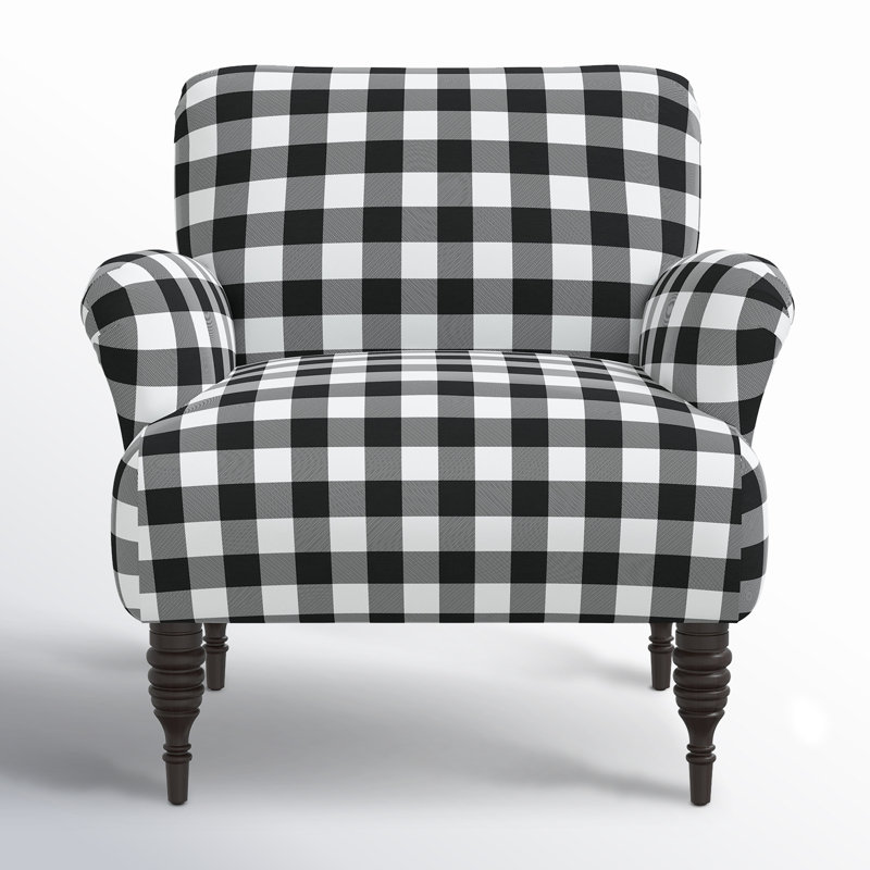 Fauteuil large de 32 po Allura, Noir classique guingan