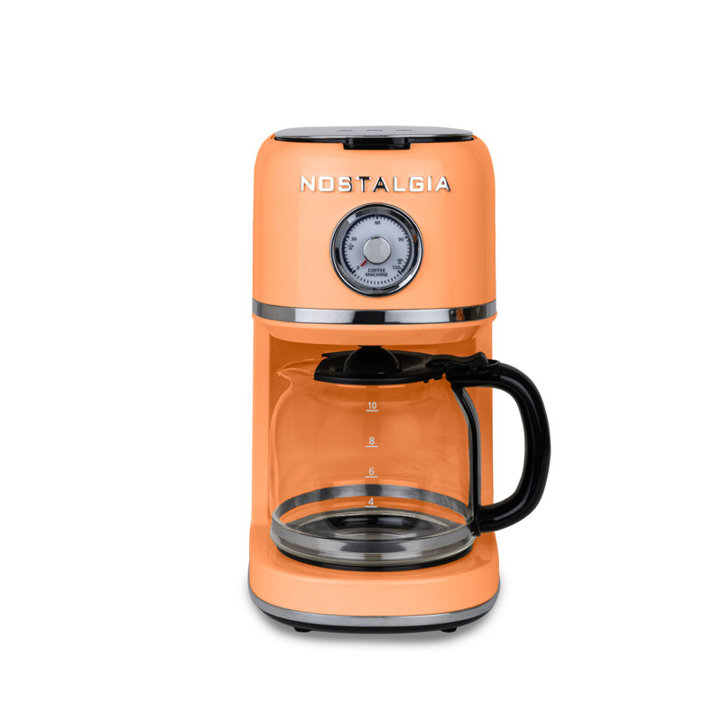 Cafetière classique rétro 10 tasses Nostalgia, Orange