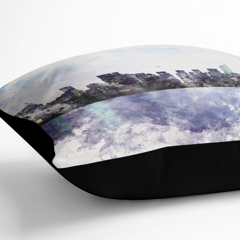 Square Throw Cushion, Black, 40cm H x 40cm W x 15cm D