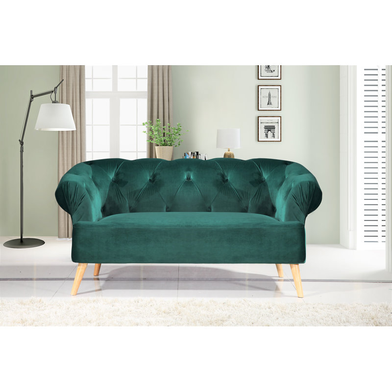 Causeuse Chesterfield 69,69 po Everson, Vert