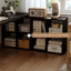 Bureau rectangulaire en bois massif noir-352226944-352226945