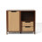 34.4'' W Walnut Storage Cabinet with Woven Rope Door