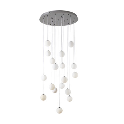 Transitional 18-Light Multi-Globe Chandelier 